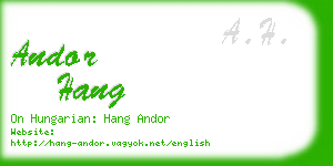 andor hang business card